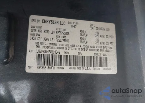 2008 Jeep Liberty Sport z USA, uszkodzony, nr VIN 1J8GP28K48W119943